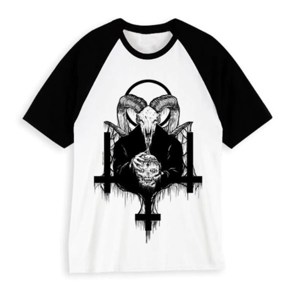 Two-Toned Ram Skull and Crossed Print - Picture 1 of 4
